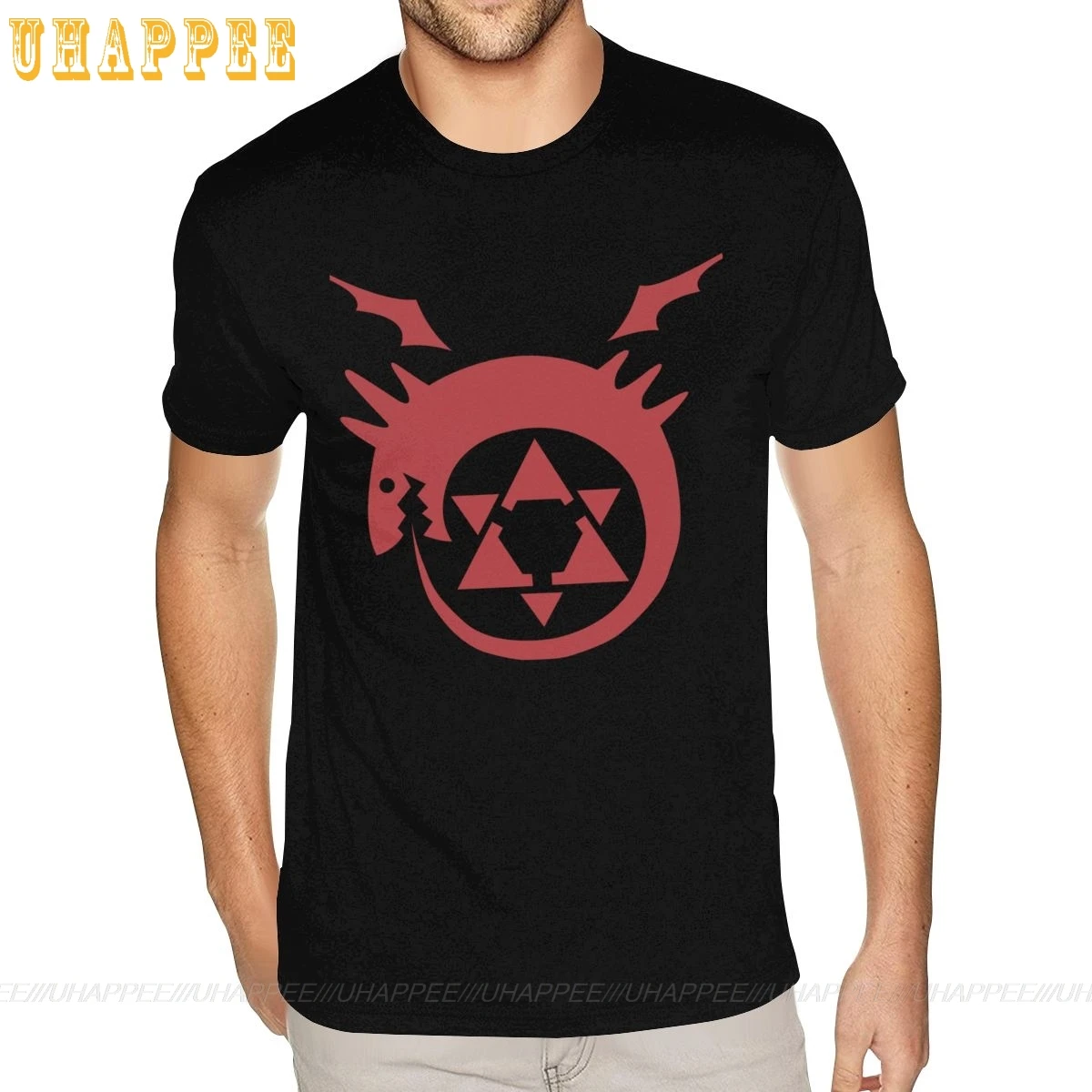 Аниме цельнометаллический альхимик логотип Teeshirts модная дизайнерская футболка