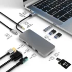 Док-станция usb type-c 4K HDMI RJ45 для macbook, ноутбуков, ноутбуков, компьютеров