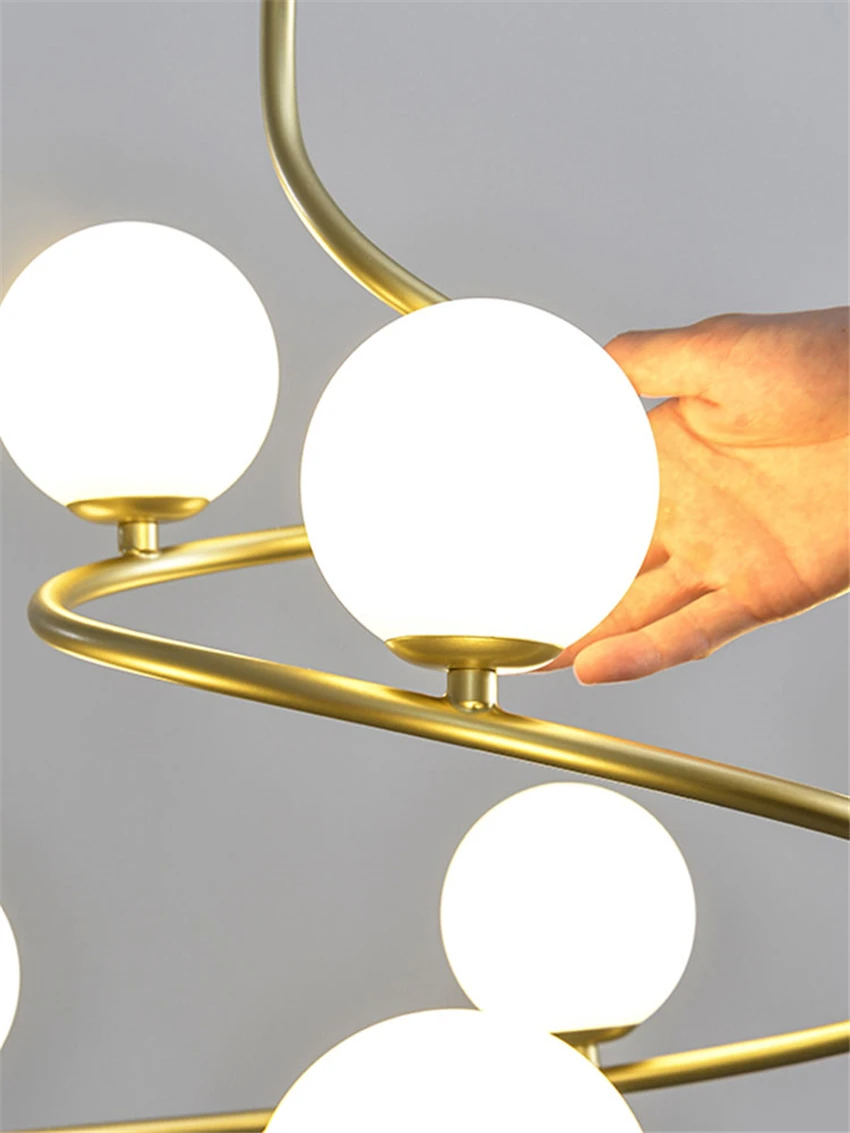 Спиральный светильник в виде таблетки лампа стиле пост модерн для ресторана