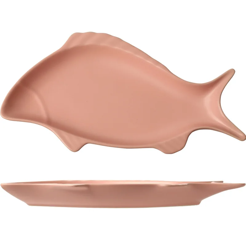 

11&14 inch Morden Simple Ins Japan Fish Plate Household Cutlery Steak Dessert Snack Dinner Plate Dish Ceramic Macaroon Glaze