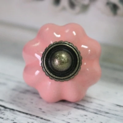 34 мм Тыква Форма дизайн мебели Керамика ручки шкаф тянет ящик шкафа Кухня ручка