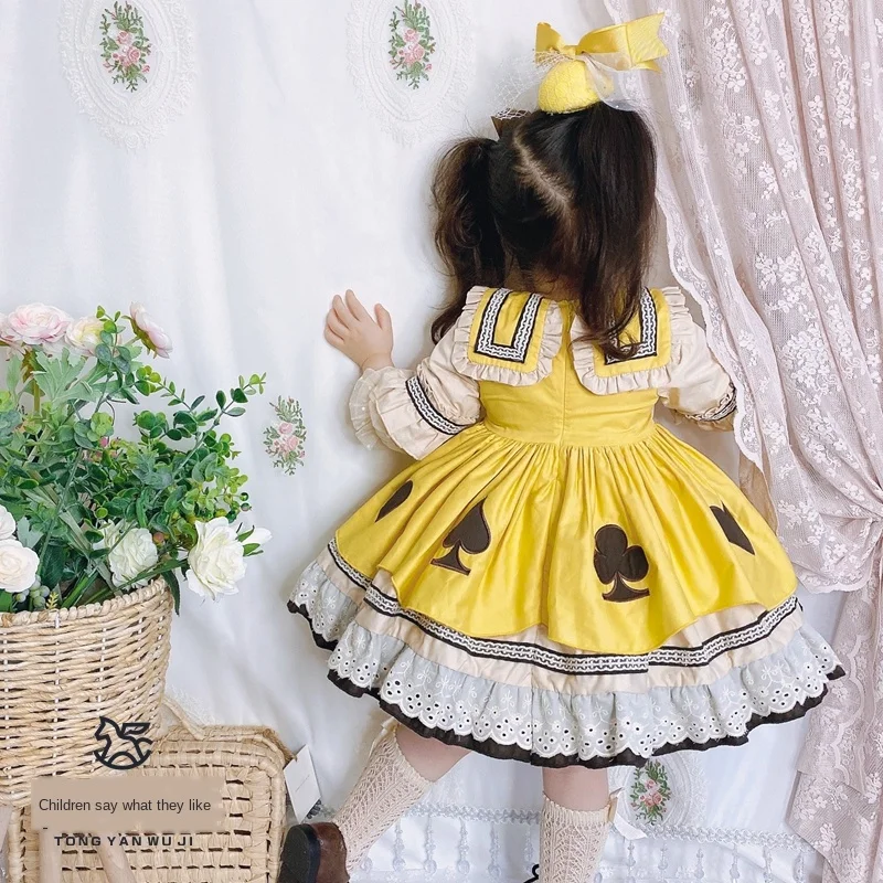 

Spring Spanish Children's Custom Girl Lolita Princess Wedding Party Dress Dress for Girls Festivals Costumes for Toddler Girls