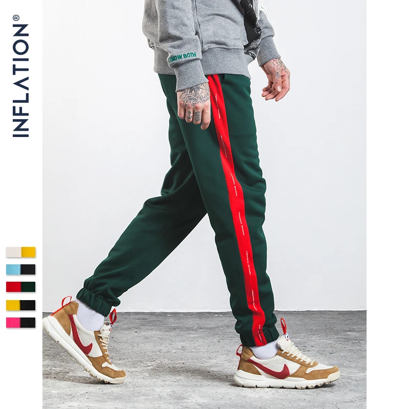 Инфляция брюки мужские мужская одежда 2019 тренировочные джоггеры с полосками