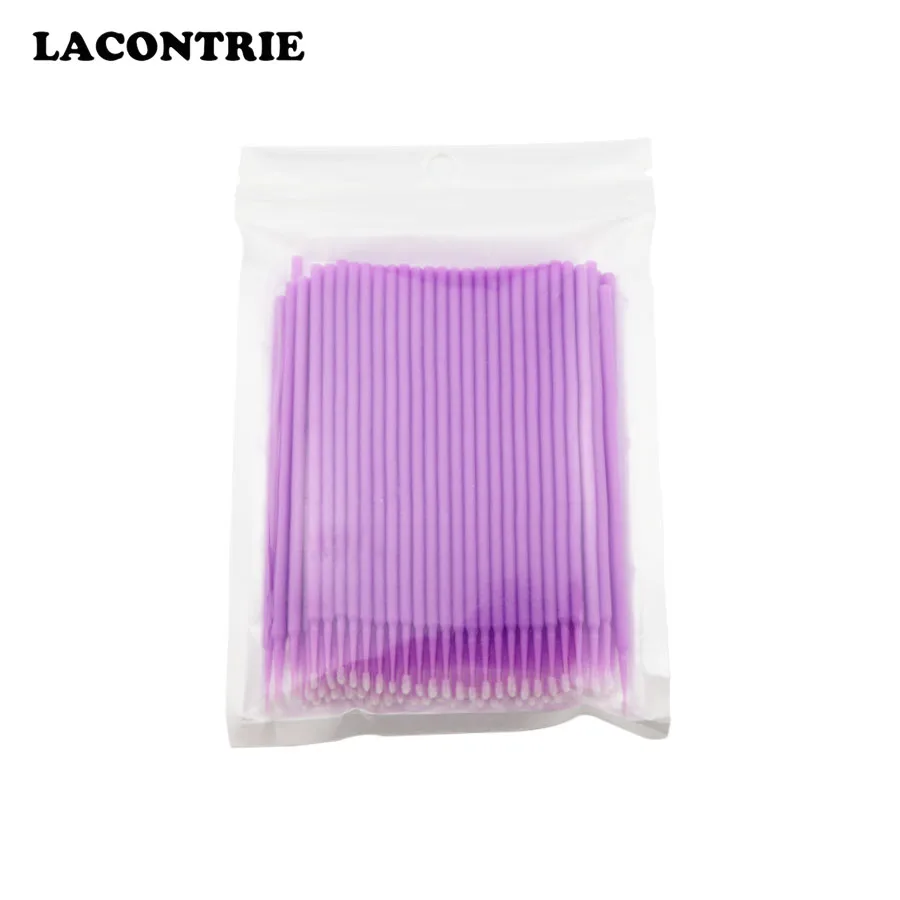 100 шт. кисть для очистки макияжа прививания ресниц микро щеточки одноразовые без