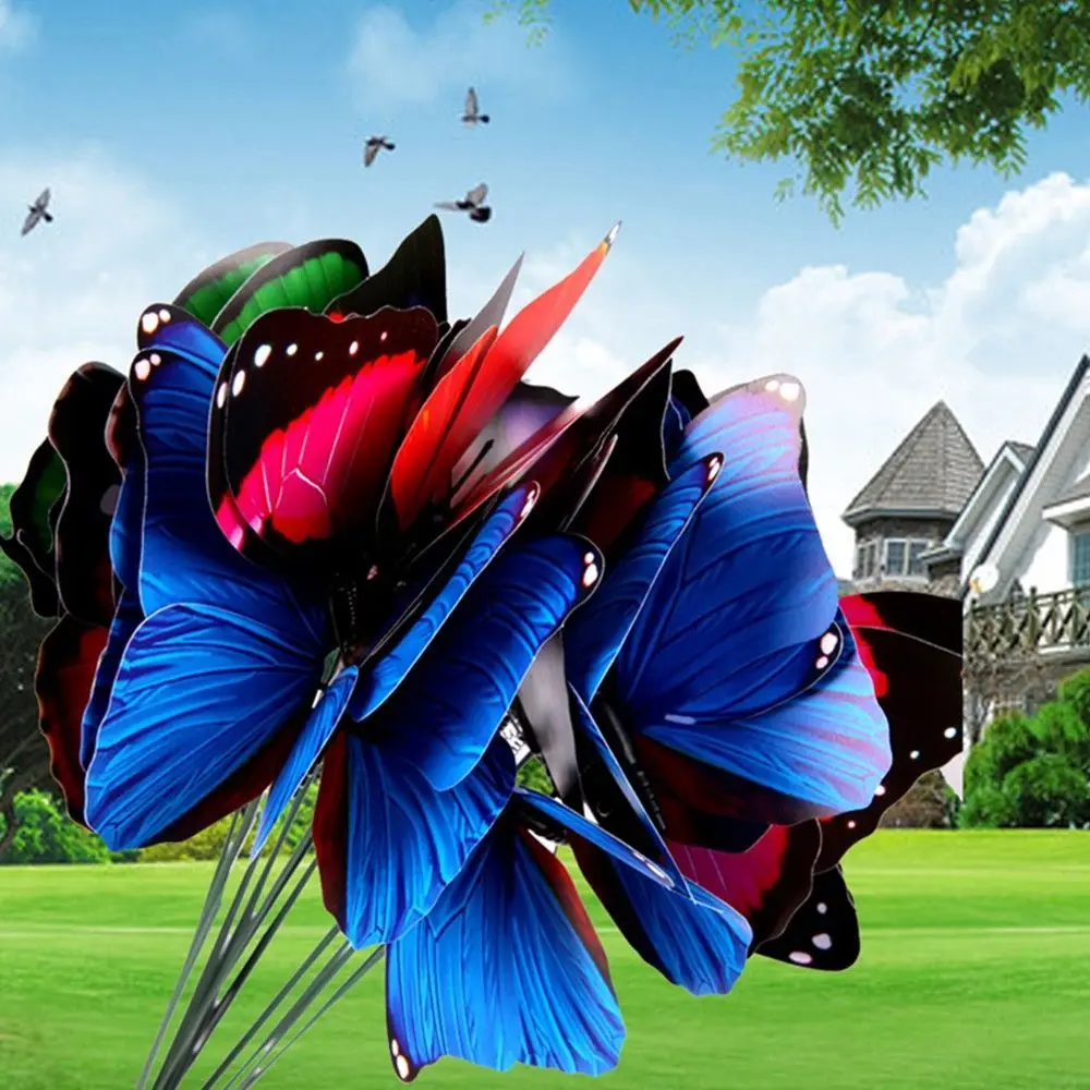 

20pcs High Quality Colorful Flowerpot Decor Garden Decoration Butterfly Garden Ornaments