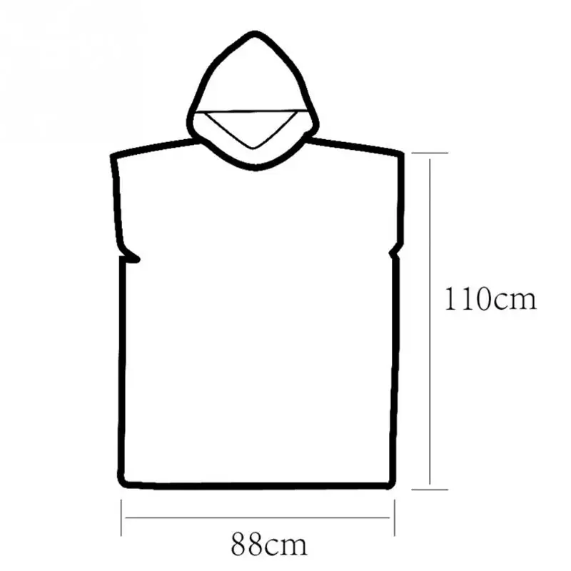 

Microfiber Towels Diving Suit Change Robes Poncho Hood Quick-drying Hooded Towel Absorbent Sweat-absorbent Swim Robe Beach Towel