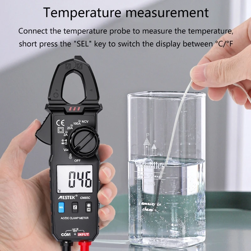 Цифровой измеритель-зажим с автоматическим выбором диапазона 2000 отсчетов