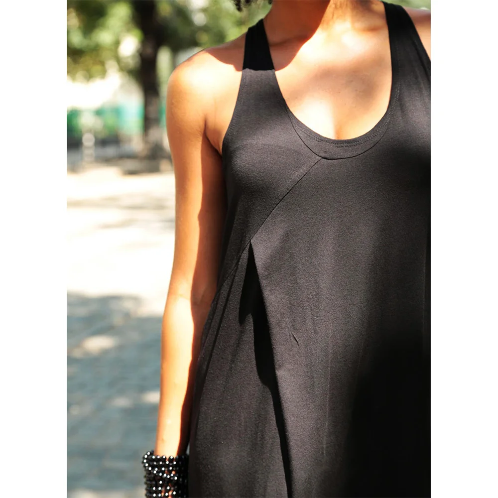 

Summer Dress 2021 fashion Sexy sleeveless V Back Dress Minimalist Slim Casual Women Bodycon Dress New Arrival 2021