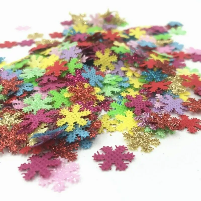 Сделай Сам 400 шт. разноцветные блестки снежинки войлочные Аппликации рукоделие 15