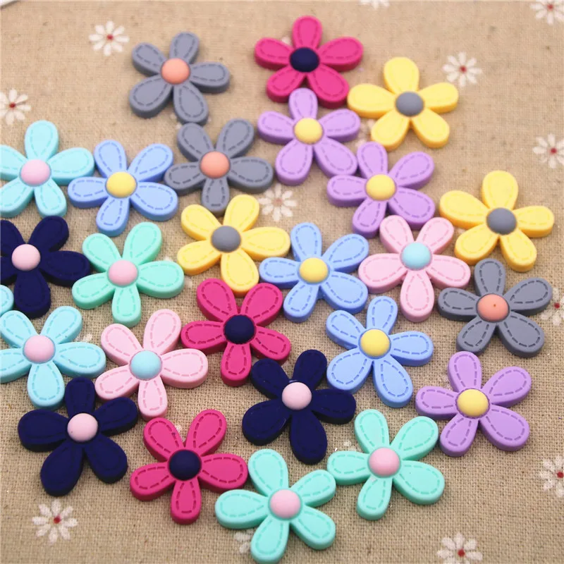 Кабошон из смолы с цветком плоской задней частью ремесло для Скрапбукинг волосы