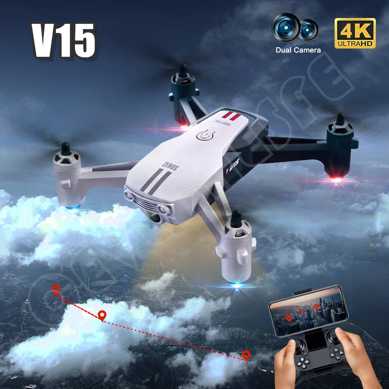 

2021 Новый профессиональный мини-Дрон 4k с HD-камерой 1080P V15 радиоуправляемые дроны складной Квадрокоптер самолет игрушки с дистанционным управ...