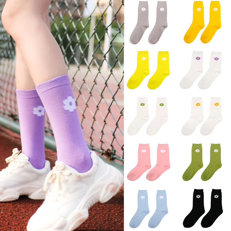 Женские носки сакуры милые с цветочным принтом мягкие летние забавные женские