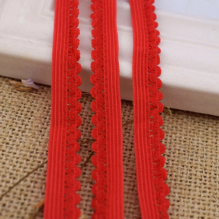 Горячая Распродажа Красные эластичные ленты 8 ярдов Эластичная кружевная