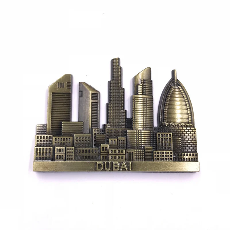 Металлическая магнитная наклейка на холодильник креативная ручная буква burj al Arab