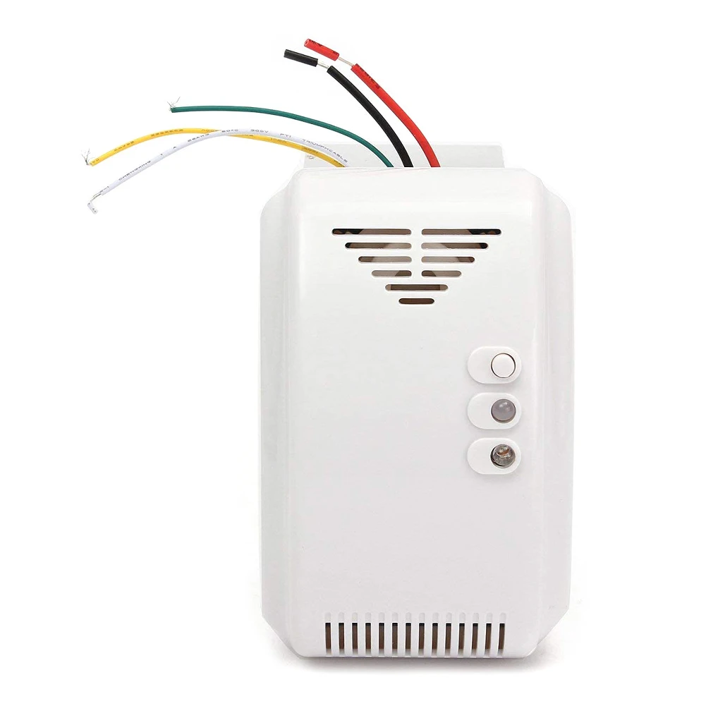 

12V Wall-Mounted Gas Detectors Alarm Butane LPG Sensor Sound Light Warn Propane for Household Bedroom Protection Alarm System