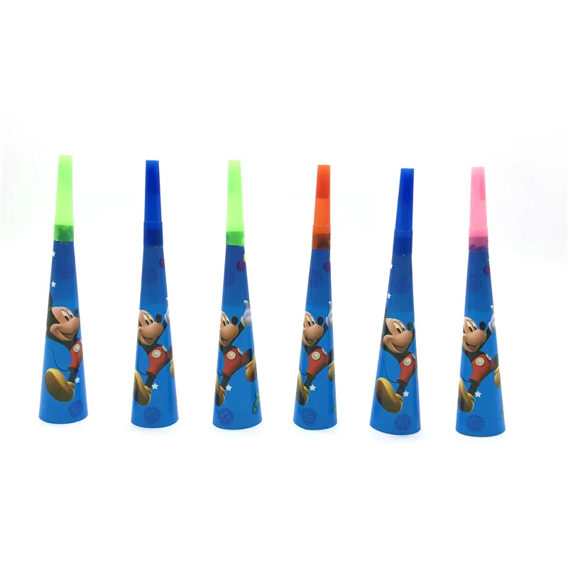 6 шт./лот Микки Маус рога с Маусом трубы для дня рождения вечерние украшения Шум