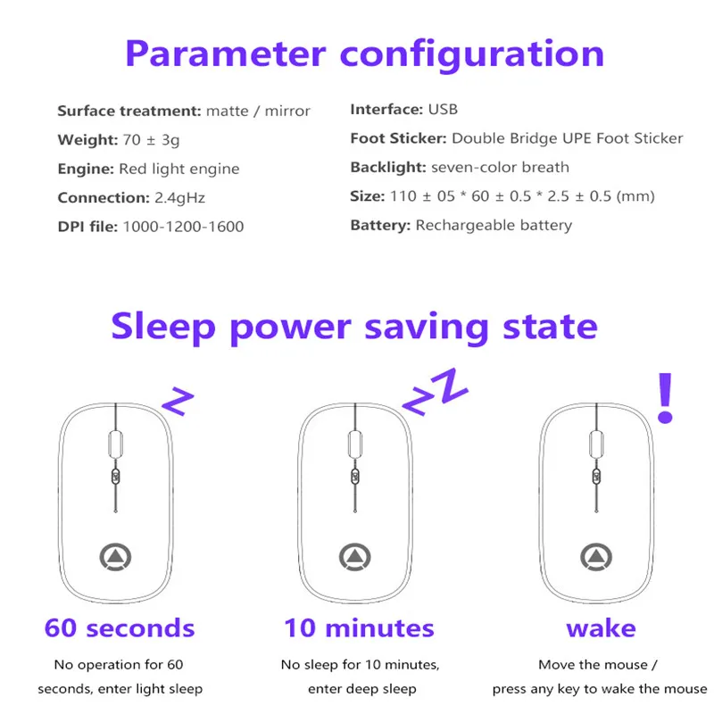 

Wireless Mouse Bluetooth-compatible RGB Rechargeable Mouse Computer Silent Mause LED Ergonomic Gaming Mouse For Laptop PC 2021