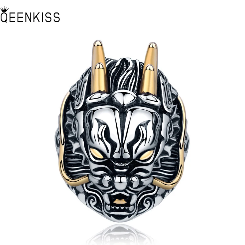 

Ювелирные изделия QEENKISS RG6603 2022, оптовая продажа, модный подарок мужчине, отцу на день рождения, свадьбу, ретро кран, серебро 925 пробы, Открытое ...