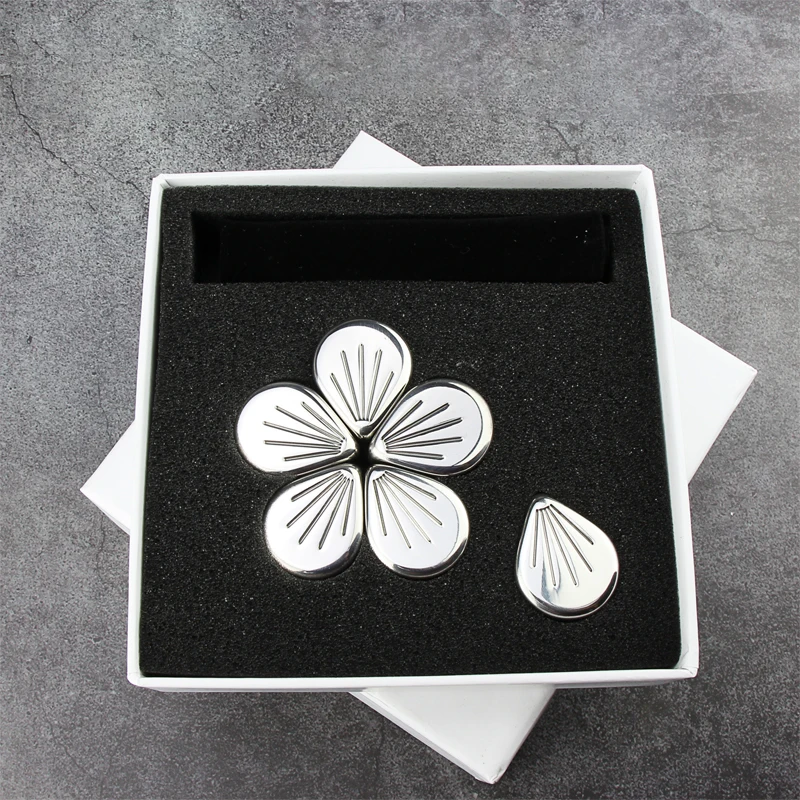 Flower With Bag Различные 304 из нержавеющей стали кубики льда череп камень с сумкой коробка Творческий Виски камни шампанского охладитель пива камни Бар Инструмент - Цвет: Flower With Bag