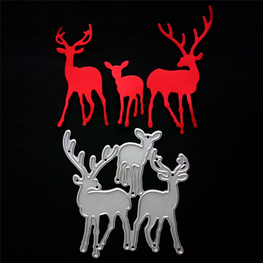 3 шт./компл. пресс формы в виде оленя металлические для скрапбукинга сделай сам