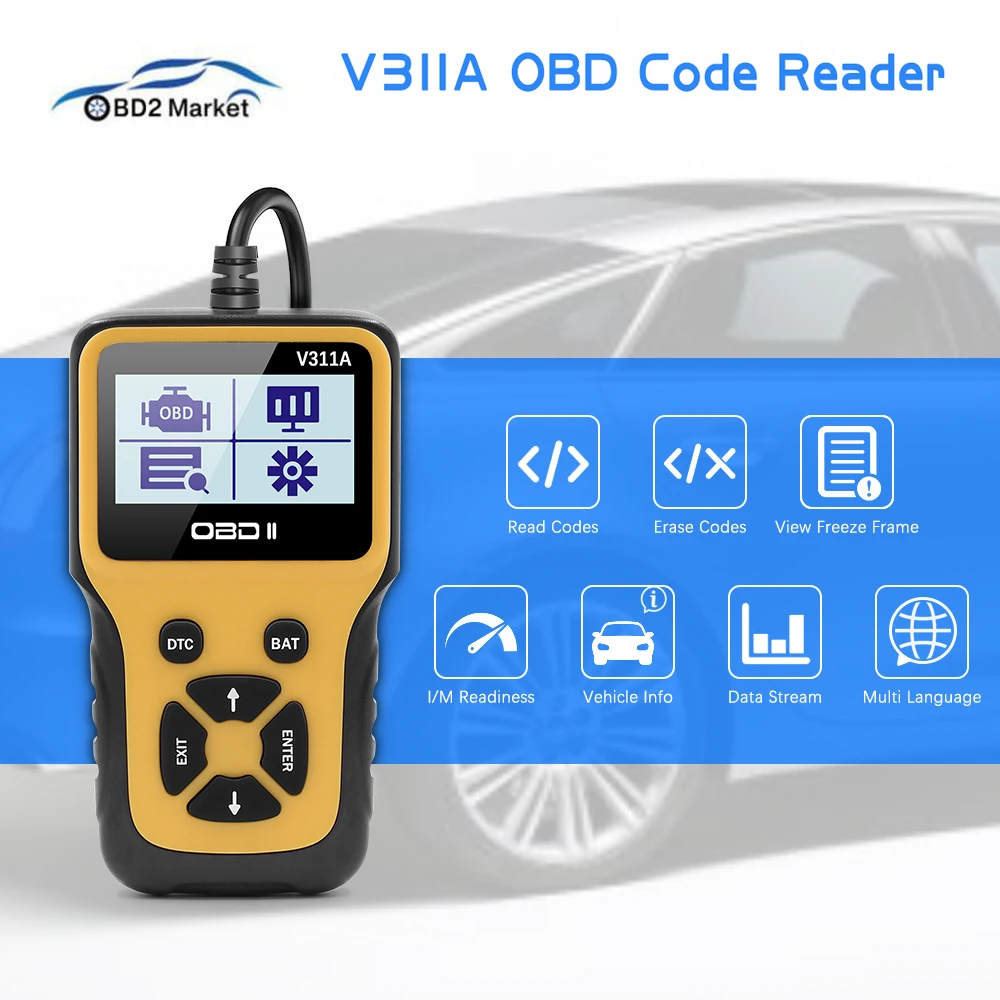 Считыватель кодов V311A OBDII/EOBD DTC считывающий/четкий код ошибок OBD OBD2 автомобильный