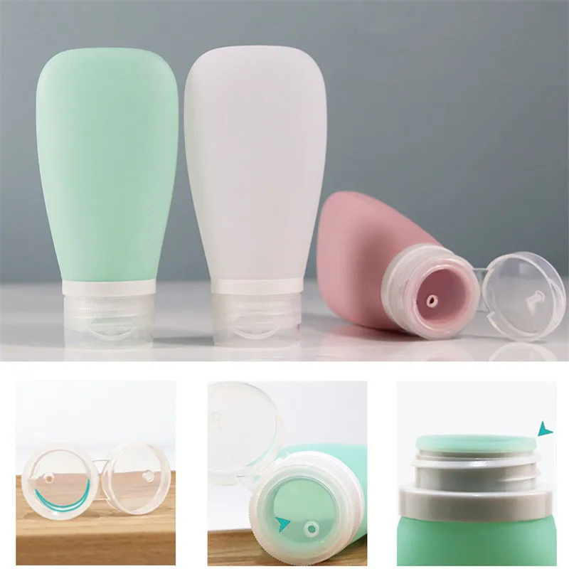 

Silicone Travel Bottles Leak Proof Squeezable Refillable Containers Size Cosmetic Tube for Shampoo Lotion Soap Liquids Bottling