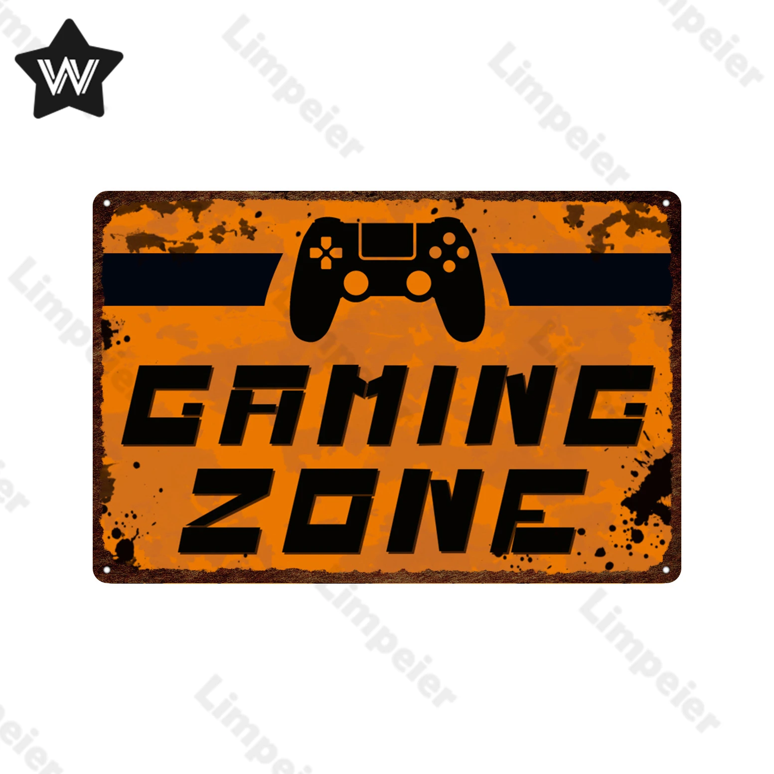 Винтажная металлическая вывеска для геймеров настенные стикеры в стиле ретро