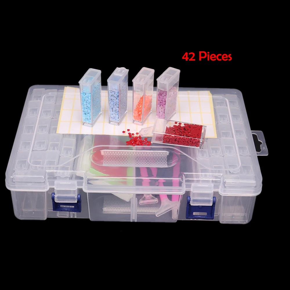 

42 Grids Diamond Painting Tools Beads Container Rhinestone Storage Box Diamond Painting Accessories Tools Wholesale Price