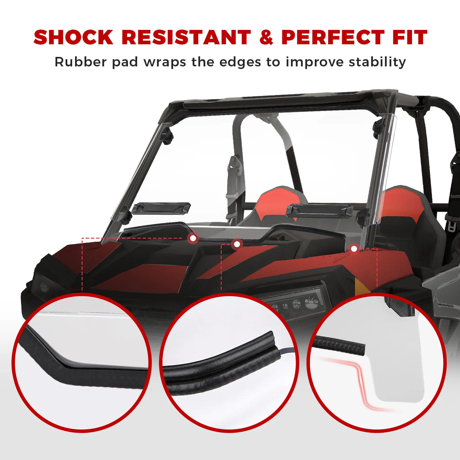 Ветровое стекло для Polaris RZR XP 1000 / 4 2019 - 2020 UTV полноэкранное ветрозащитный экран