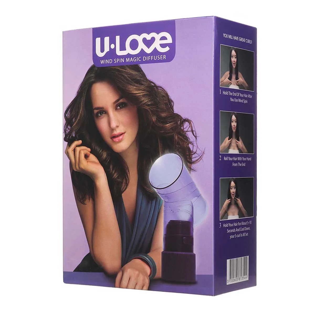 Случайный цвет сухой диффузор для волос волшебный ветер завивка сушильный валик