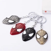 marvel metal keychain avengers spiderman mask keyring accessories fashion couple car key chain card holder pendant