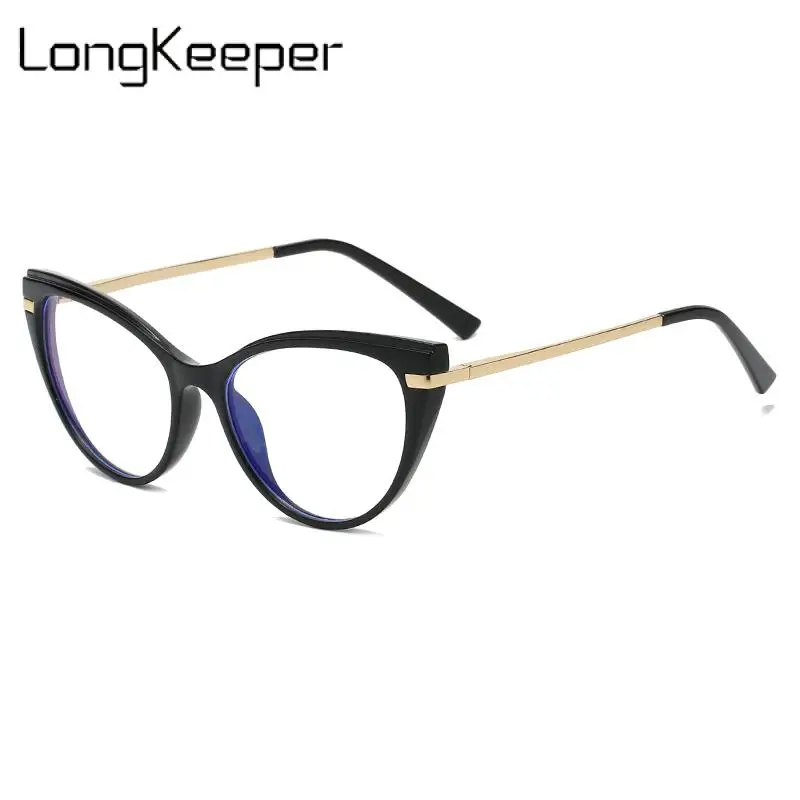 

Women Cat Eye Anti Blue Light Glasses Cat Eye Black Frame TR90 Blue Light Blocking Glasses Computer Eyewear Optical Eyeglasses