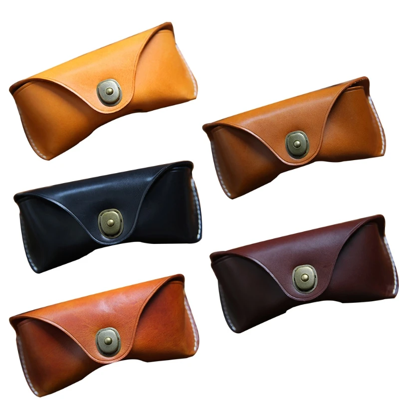 

Unisex Leather Eyeglass Case Vintage Sunglasses Eyewear Protective Holder