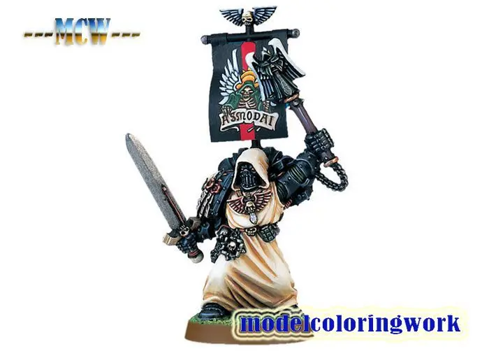 Настольные игры игрушки 40K в стиле Medieval For War Молот Dark Angels доискатель chapeline Asmodai