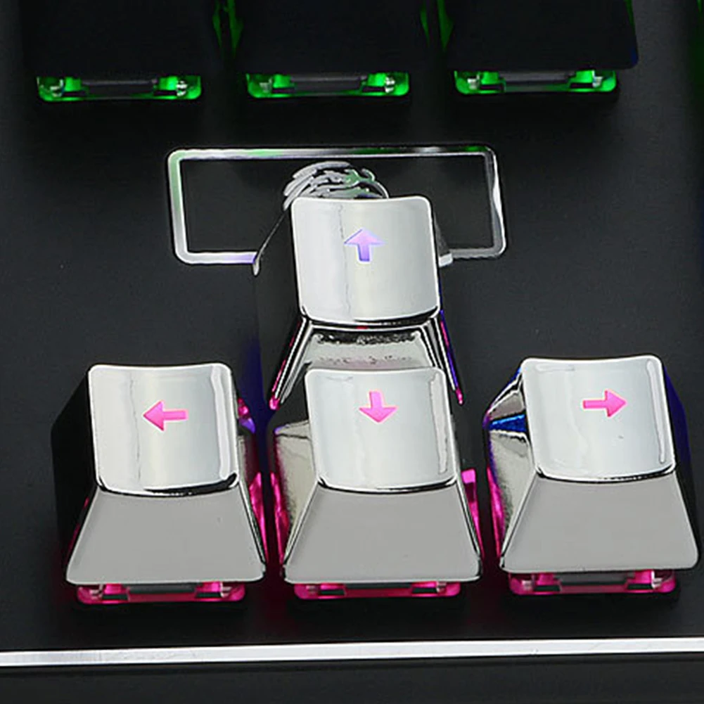 

12Pcs/Set PET Electroplating Gaming Keyboard Key Caps Replacement Button Set