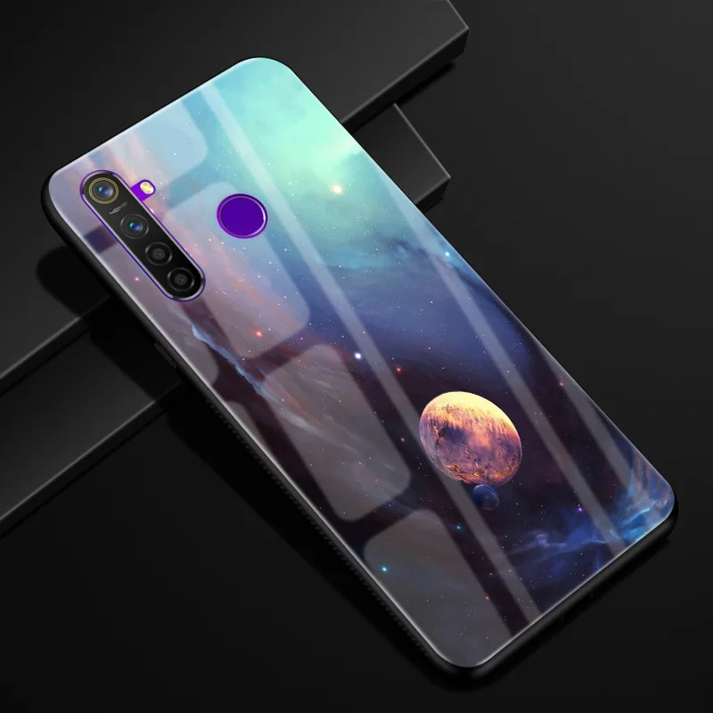 10 Для OPPO Realme 5 pro Чехол 6,3 ''стекло Жесткий чехол для OPPO Realme5 чехол для телефона силиконовый бампер Fundas Coque Realme 5pro - Цвет: 10