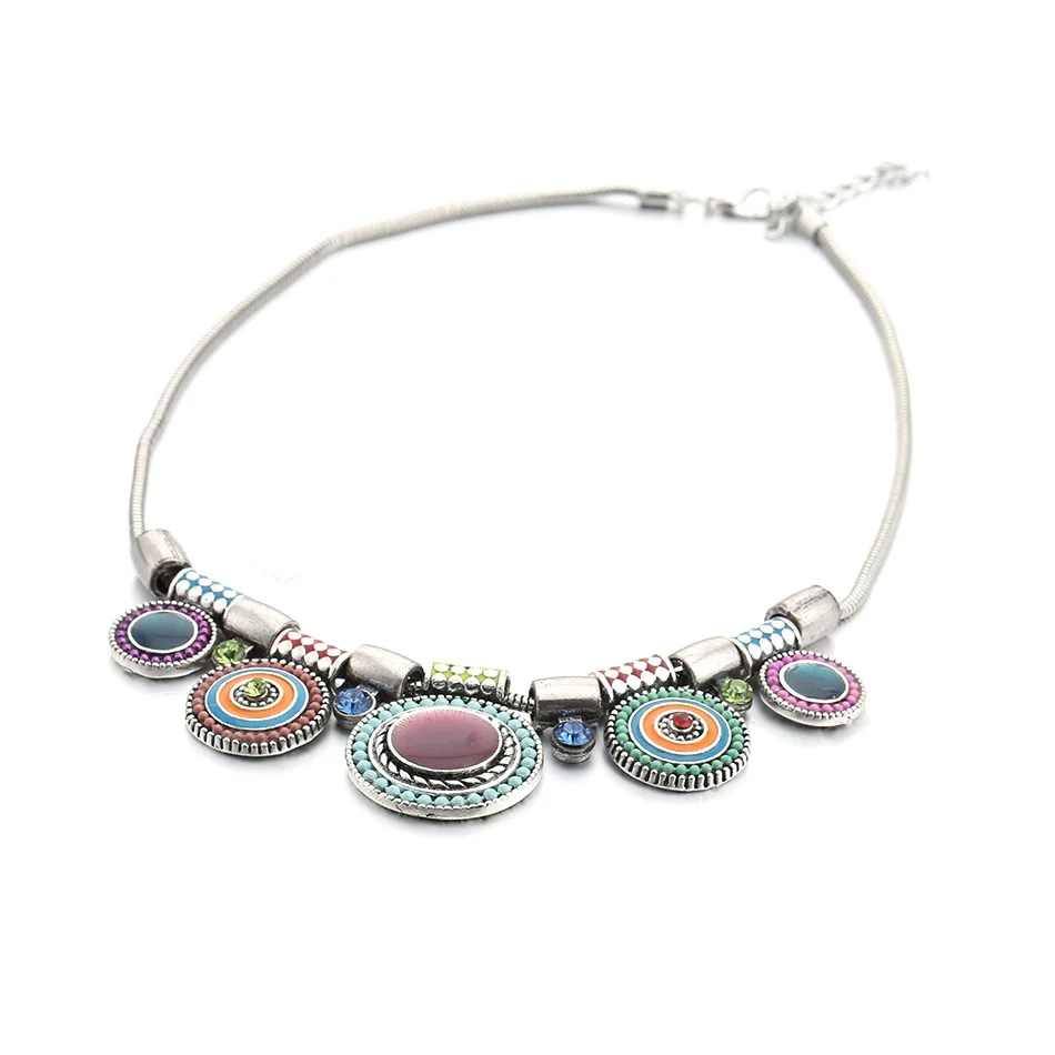 Винтажное металлическое эмалированное ожерелье Match Right в богемном стиле женская