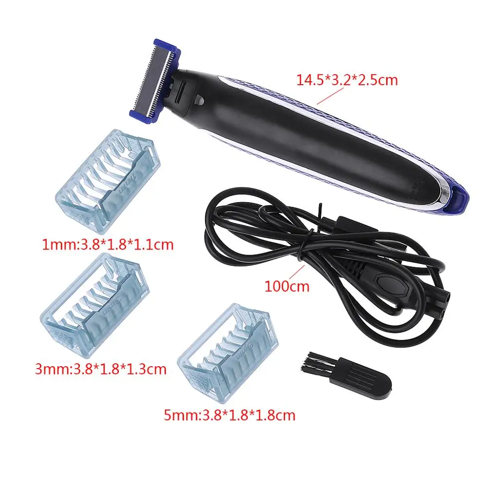 USB аккумуляторная Мужская бритва с краями триммер для волос в носу