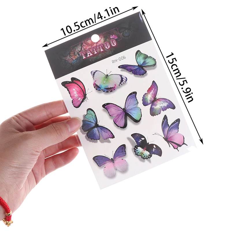 

Unisex Temporary Tattoo Stickers Body Art 3D Waterproof Butterfly Halloween 10.5*15 cm