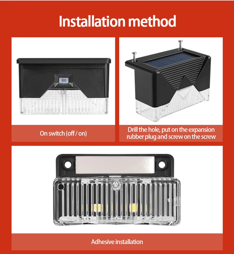 

Weatherproof Outdoor Solar Lights Super Bright Solar Deck Lights Stair Fence Garden Warm White Solar Lamp for Pathway Step Yard