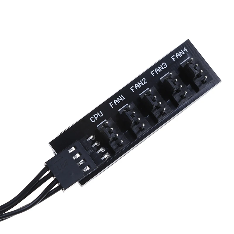 40cm 1 to 5 4-pins PWM CPU Cooler/ Case/ Chasis Cooling Fan Power Cable Hub Splitter Adapter Black Sleeved Jacket | Компьютеры и офис