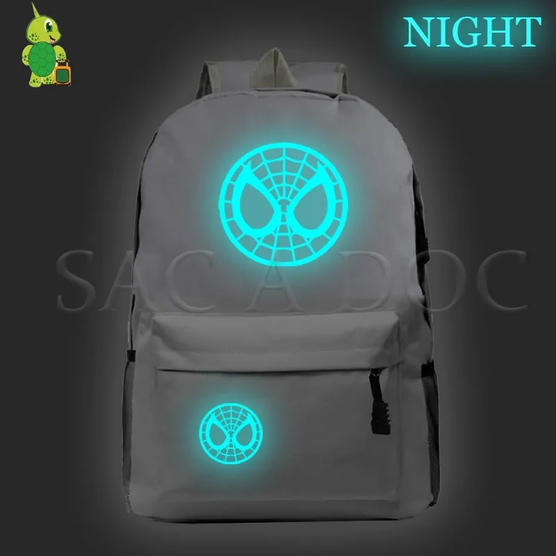 16gray Новинка, рюкзак Mochila, Мстители, женский, мужской, рюкзак, светящийся, для подростков, школьные сумки, Капитан Америка, дорожная сумка для ноутбука - Цвет: 16gray