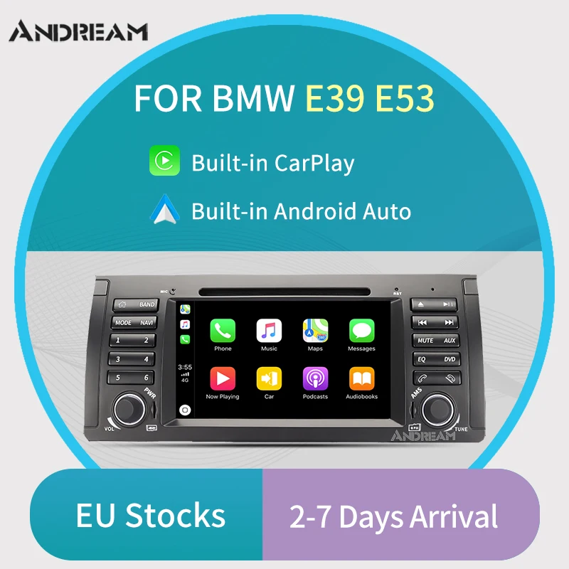 7 &quotВстроенный Автомобильный мультимедийный DVD плеер Apple Carplay Android автомагнитола