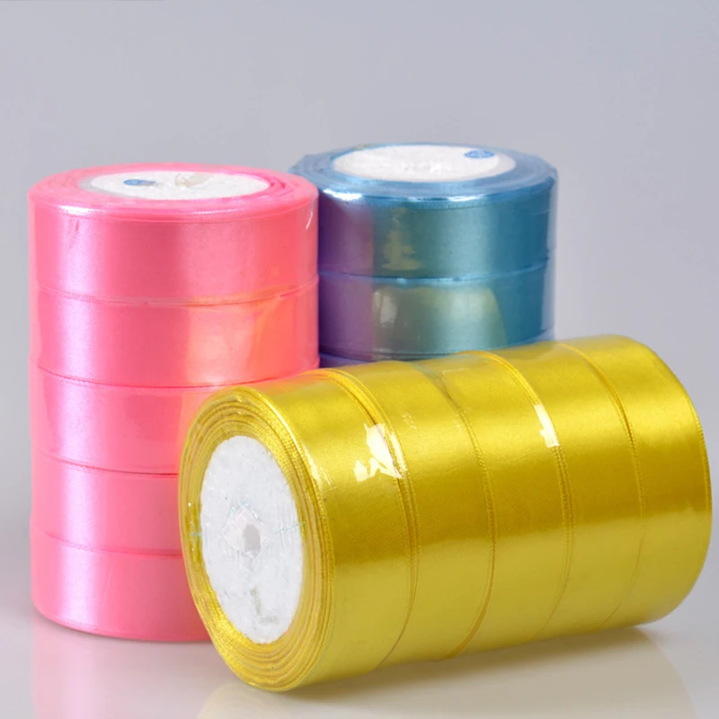 Шелковые атласные ленты для рукоделия 2 см 22 м/рулон бант ручной работы