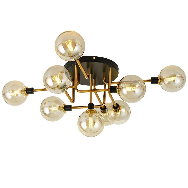 Светодиодный потолочный светильник современный стеклянный шар для гостиной