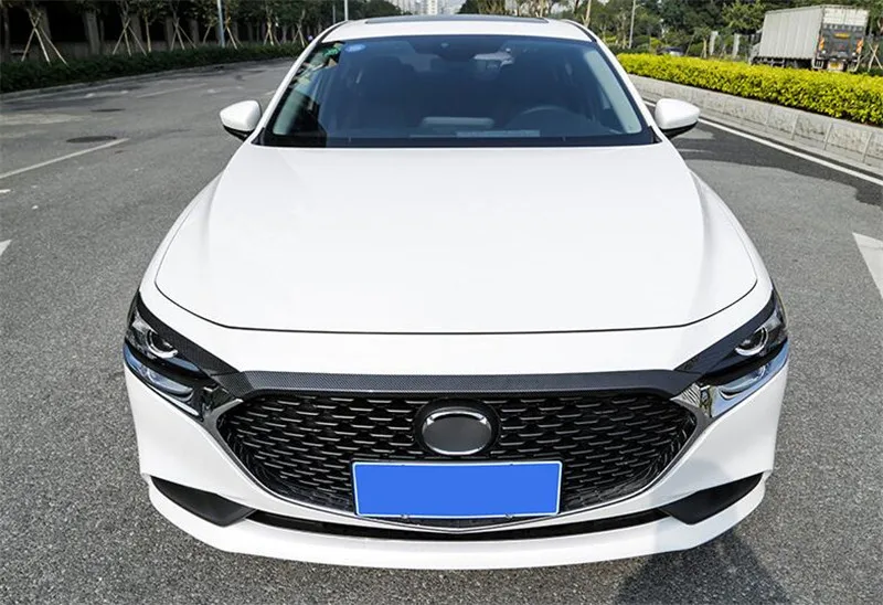 CEYUSOT для нового Mazda 3 машинный гараж из решетка отделкой полоса капот автомобиля украшения переднего бампера Грили Накладка mazda3 аксессуары M3