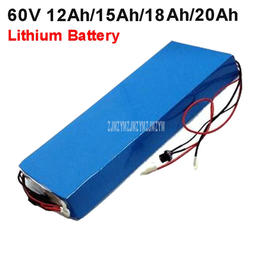 

Комплект литиевых батарей 60 в 12 Ач/15 Ач/18 Ач/20 Ач 1000 Вт для двухколесного электромобиля, электрического велосипеда, мотоцикла, скутера