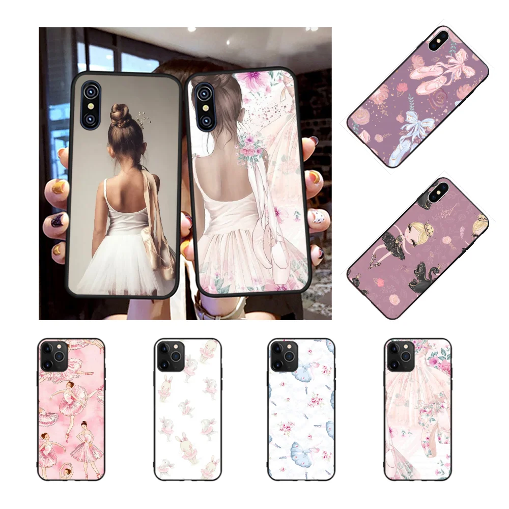 NBDRUICAI/красивые балетки для девочек Танцевальная обувь Чехол телефона iPhone 11 pro XS MAX