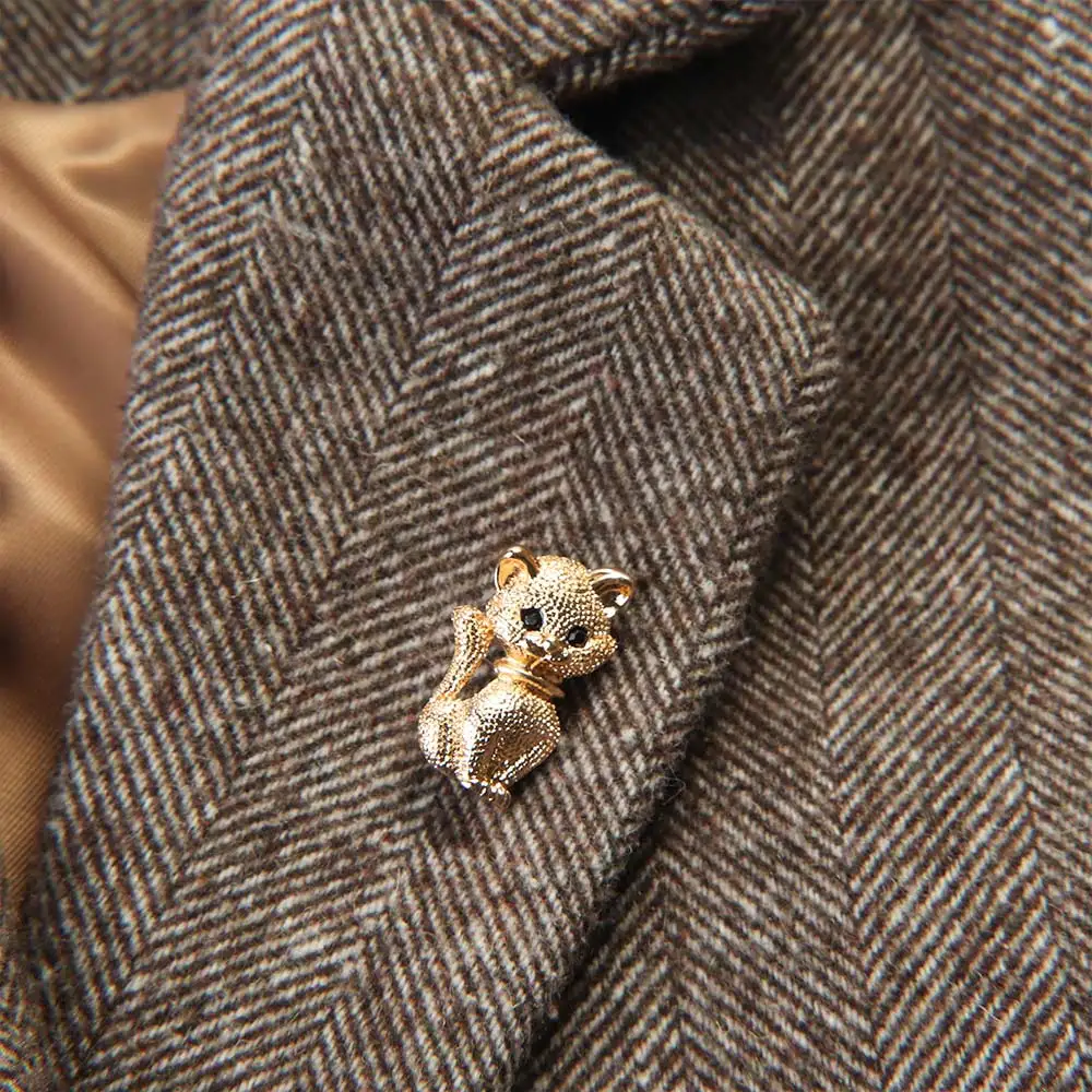 Маленькая брошь кошки воротник в форме котенка металлические броши с лацканами