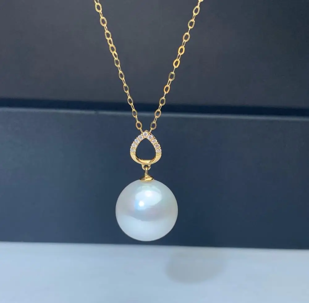 

shilovem 18k yellow gold Natural freshwater pearls pendants fine Jewelry women trendy plant no necklace gift new mymz12-13805zz